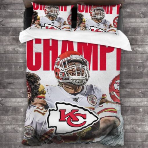 Bedding Sets with Kansas City Chiefs Logo Duvet Cover