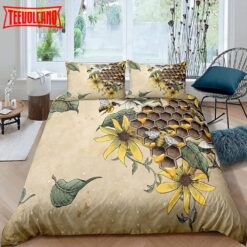 Bee Honeycomb Pattern Duvet Cover Bedding Sets