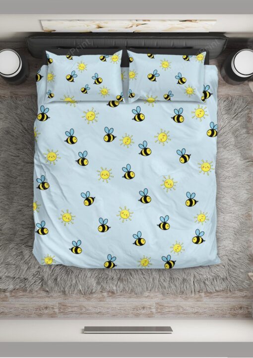 Bee Little Cute Sun Bed Sheets Duvet Cover