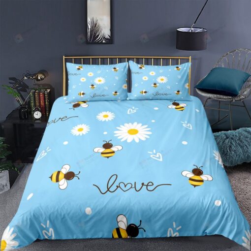 Bee Love Bed Sheets Spread Duvet Cover