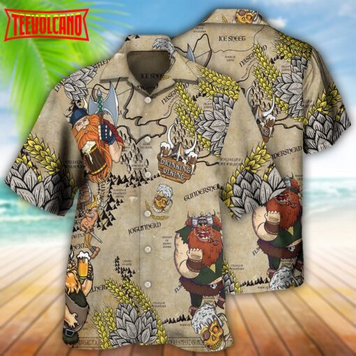 Beer Viking Drinking Beer Hawaiian Shirt