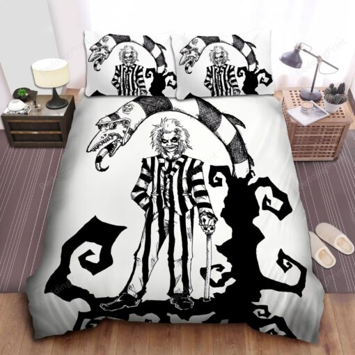 Beetlejuice &amp Sandworm’s Shadowbed Sheets Duvet Cover