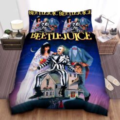 Beetlejuice &amp The Deceased Couple Bed Sheets Duvet Cover