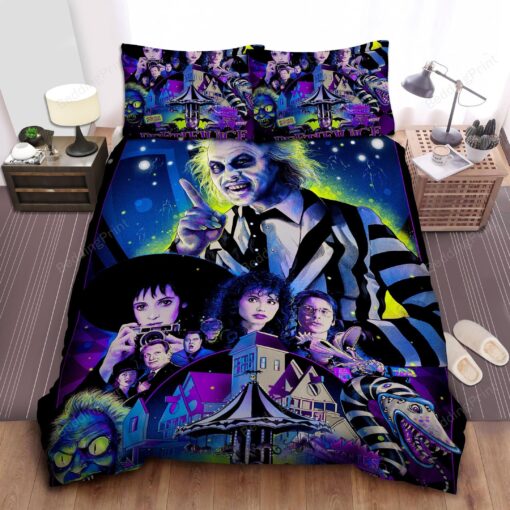 Beetlejuice &amp The Haunted House Bed Sheets Duvet Cover