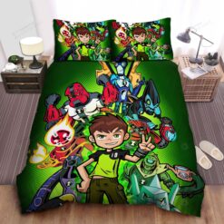 Ben 10, Ben’s V Fingers Bed Sheets Duvet Cover