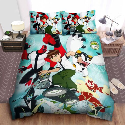 Ben 10, Pyronite And Others Bed Sheets Duvet Cover