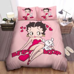 Betty Boop &amp Puppy Bed Sheets Spread Duvet Cover