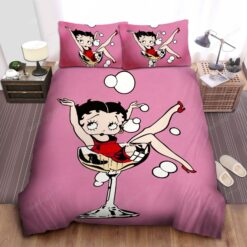 Betty Boop In Wine Glass Bed Sheets Duvet Cover