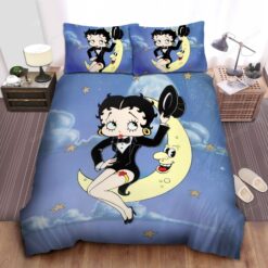 Betty Boop On The Moon Bed Sheets Duvet Cover