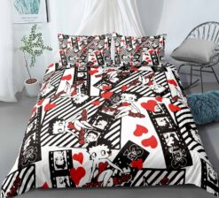 Betty Boop Pattern Bedding Set Duvet Cover