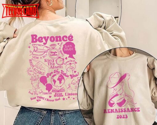 Beyonce Renaissance World Tour 2023 Double Side Shirt