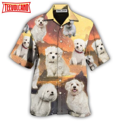 Bichon Frise Dog Lovely Sunset Hawaiian Shirt