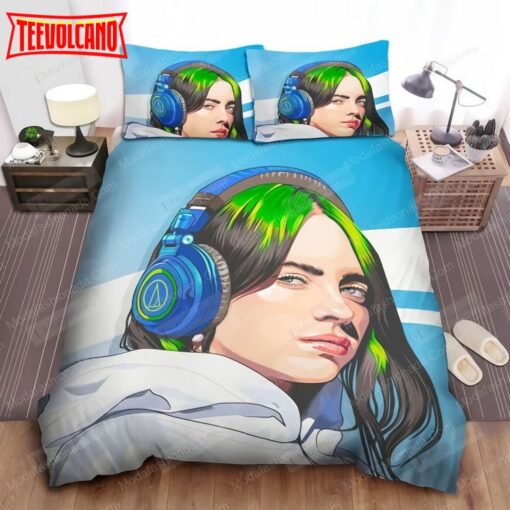 Billie Eilish And Her Headphone Art 28 Bedding Sets