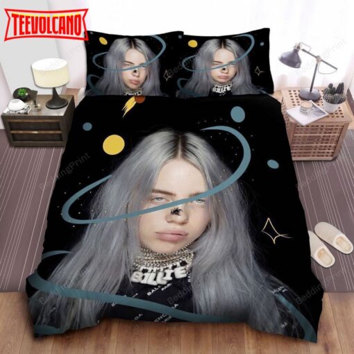 Billie Eilish In The Doodle Universe Bed Sheets Duvet Cover