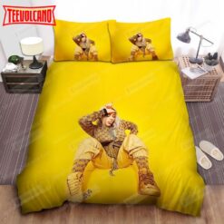 Billie Eilish In Yellow Background Bedding Sets