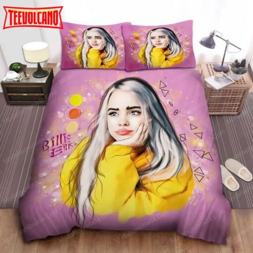 Billie Eilish In Yellow Sweater Art Bedding Sets