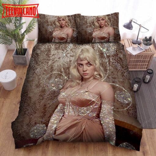 Billie Eilish Sparkle Dress Bed Sheets Duvet Cover