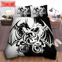 Black &amp White Dragon Art Bedding Sets