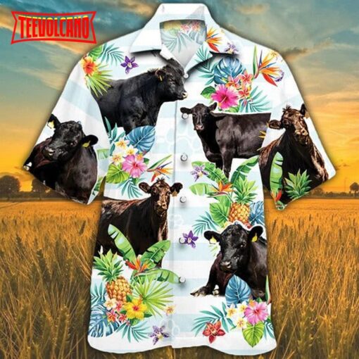 Black Angus Cattle Lovers Hawaiian Shirt