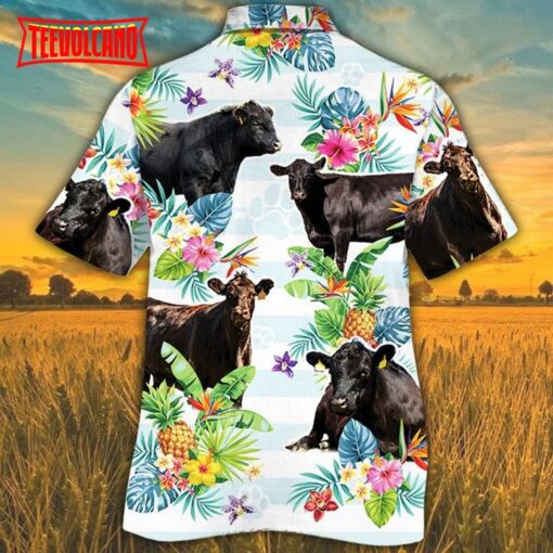 Black Angus Cattle Lovers Hawaiian Shirt