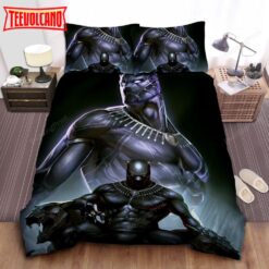 Black Panther King Bed Sheets Duvet Cover