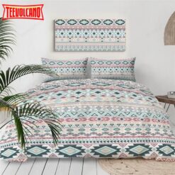 Blue Aztec Geometric Bed Sheets Duvet Cover