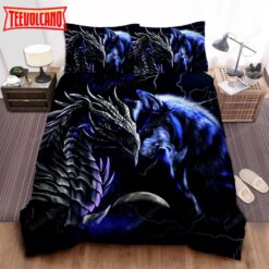 Blue Dragon Wolf Bed Sheets Spread Duvet Cover