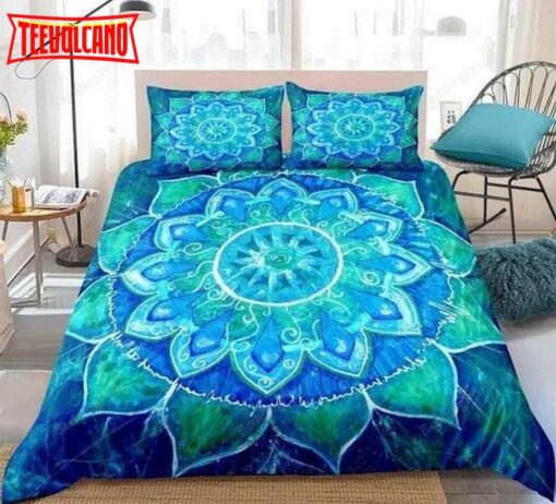 Blue Green Bohemian Bed Sheets Duvet Cover