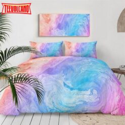 Blue Pink Pastel Bed Sheets Duvet Cover