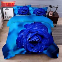 Blue Rose Duvet Cover Bedding Set