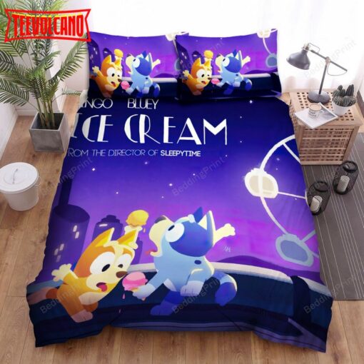 Bluey &amp Bingo Ice Cream As La La Land Duvet Cover Bedding Sets