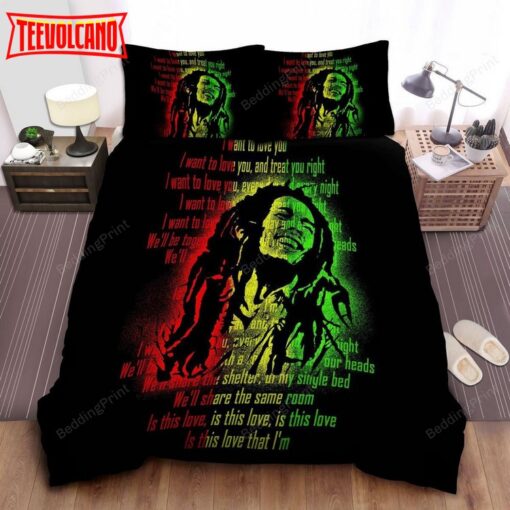 Bob Marley Is This Love Lyrics Bed Sheets Duvet Cover