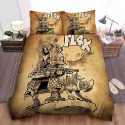 Borderlands Fl4k Skag Drawing Portrait Bed Sheets