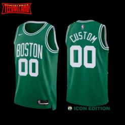 Boston Celtics Custom 2022-23 Green Icon Edition Jersey