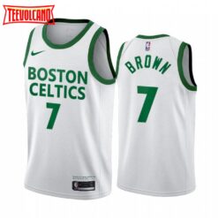 Boston Celtics Jaylen Brown 2021 City White Jersey