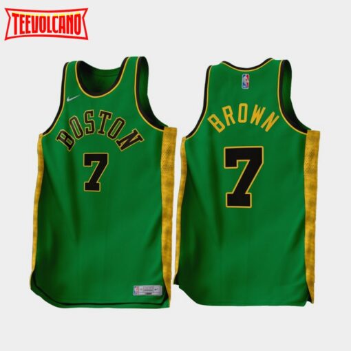 Boston Celtics Jaylen Brown 2022-23 Earned Edition Jersey Green