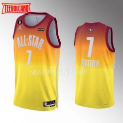 Boston Celtics Jaylen Brown 2023 NBA All-Star Orange Jersey