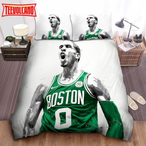 Boston Celtics Jayson Tatum Bed Sheet Duvet Cover