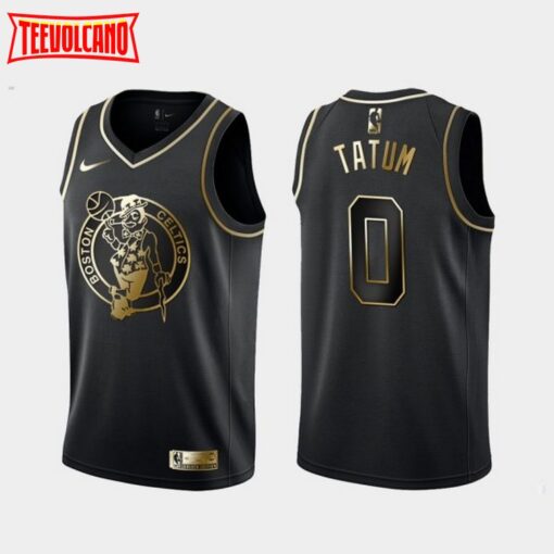 Boston Celtics Jayson Tatum Black Golden Jersey