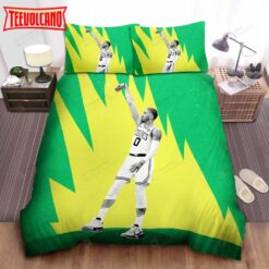 Boston Celtics Jayson Tatum Green Bed Sheet Duvet Cover