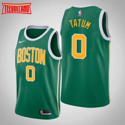 Boston Celtics Jayson Tatum Green Earned Edition Jersey