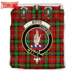 Boyd Clan Badge Tartan Bed Sheets Duvet Cover