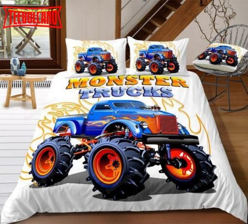 Boys Monster Jam Bed Sheets Duvet Cover