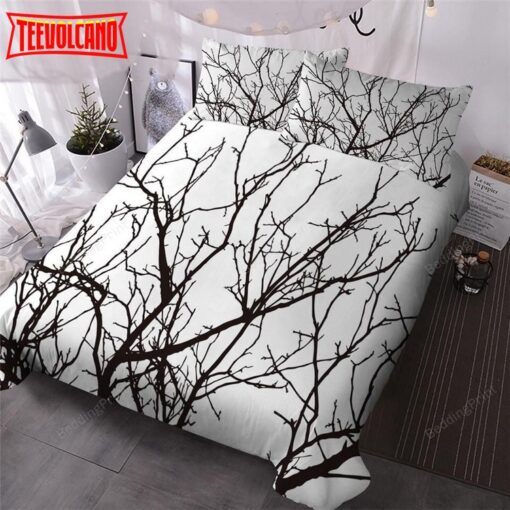 Branches White Bed Sheets Duvet Cover