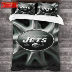 Breathable New York Jets Logo Bedding Set Duvet Cover