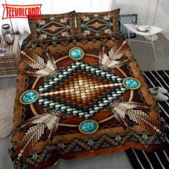 Brown Native American Duvet Cover Bedding Set