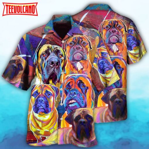 Bullmastiff Cool Painting Dog Lover Hawaiian Shirt