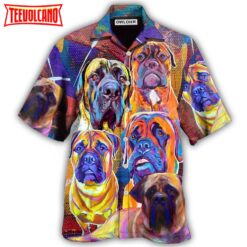 Bullmastiff Cool Painting Dog Lover Hawaiian Shirt