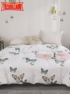 Butterfly Print Bed Sheets Duvet Cover Bedding Sets