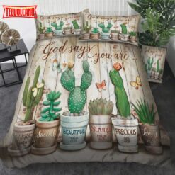 Cactus God Says You Are Bed Sheets Duvet Cover Bedding Sets